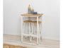 Hanah Home Karina White Taburete Aglomerado Blanco 62 cm